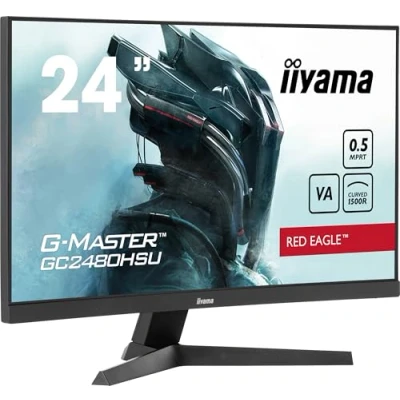 Immagine di Iiyama G Master Red Eagle GC2480HSU B1 Monitor da gioco ERP E (A G) 59.9 cm (23.6 pollici) 1920 x 1080 Pixel 16:9 0.5 ms HDMI ™, DisplayPort, Cuffie (jack