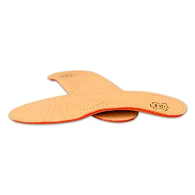 Immagine di Suole Ortopediche Solette per Scarpe con Supporto agli Archi del Piede Fatte inVera Pelle e Memory Foam, Kaps Pecari Relax Assorbimento Urti, Tutte le Taglie (43 EUR)