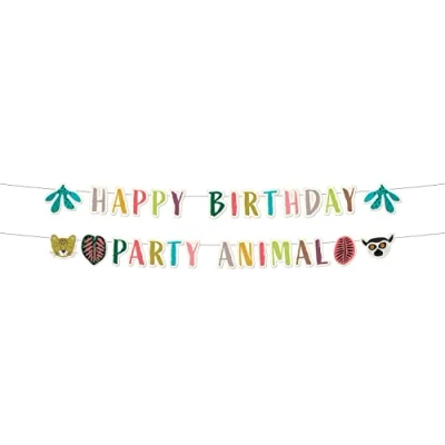Immagine di Folat 68287 Ghirlande di lettere Zoo Party 2 pezzi, Multicolore
