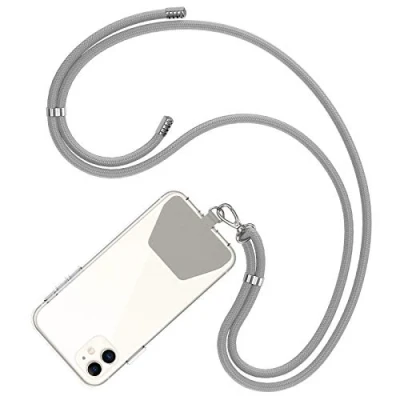 Immagine di COCASES Cordino per Telefono,Regolabile Tracolla Universale Catena Cellulare Compatibile con iPhone/Samsung/Huawei (Grigio)