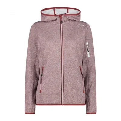 Immagine di CMP Giacca in Knit Tech da Donna con Cappuccio Fisso, Granata off White, 40