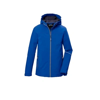 Immagine di killtec Bambini e ragazzi Giacca softshell/giacca da esterno con cappuccio KOW 366 BYS SFTSHLL JCKT, dunkel stahlblau, 164, 42161 000