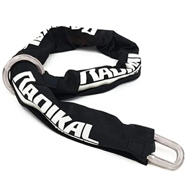 Immagine di RADIKAL RK11120L Sicurezza Resistente Antifurto Catena Moto Acciaio Cementato Ø 11 Esagonale, 120 cm Loop Stile, Multi