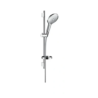 Immagine di hansgrohe Raindance Select S Set doccia 150 3 getti con asta 65 cm e portasapone, cromo, 27802000