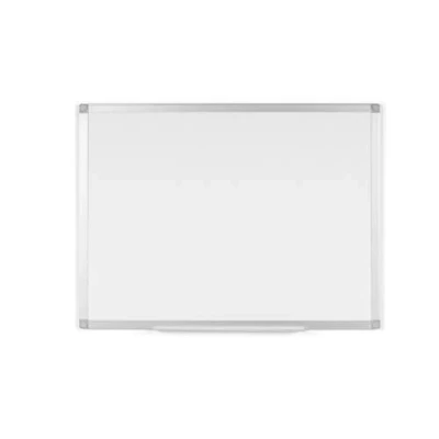 Immagine di BoardsPlus Lavagna Bianca, 90 x 60 cm, Cancellabile A Secco Con Cornice Sottile In Alluminio Anodizzato, Superficie Melamina (Non Magnetica)