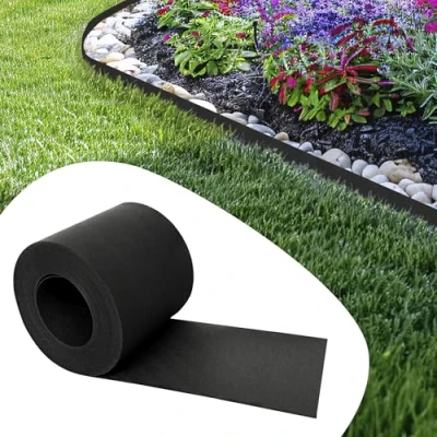 Immagine di GARDENIX TapeBORDER Bordo flessibile per aiuole in plastica, lunghezza 10 m, altezza 14 cm, colore nero