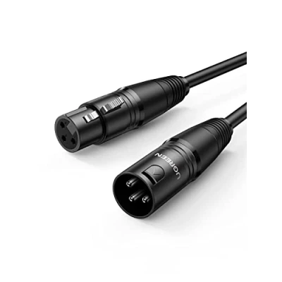 Immagine di UGREEN Cavo XLR Bilanciato Microfono, Maschio a Femmina, Cannon per Scheda Audio, Alimentazione Phantom Altoparlante, Registratore Attrezzatura Banco di Missaggio (2M)
