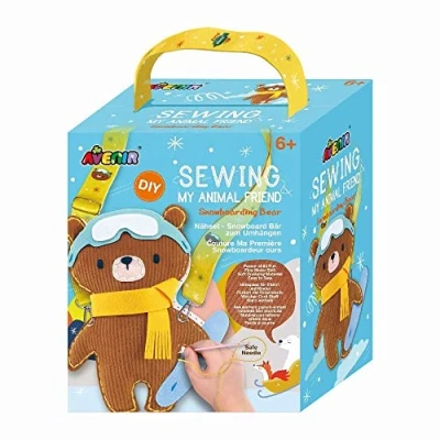 Immagine di Avenir 6301816 Set da cucito fai te con orsetto di neve, a tracolla, per bambini, dai 6 anni in su