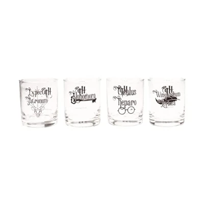 Immagine di SD Toys SDTWRN21748 Set di 4 bicchieri in vetro Harry Potter, multicolore