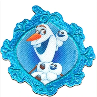 Immagine di Comercial Mercera Disney Frozen Il Regno Di Ghiaccio &#039;Olaf&#039; Toppe Termoadesive Patch Toppa Ricamate, Misura: 7,3 x 7 cm