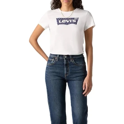 Immagine di Levi&#039;s The Perfect Tee, T Shirt Donna, Maya Fuzzy DOT BW Fi, L