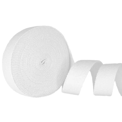 Immagine di Trimz Rotolo da 10 m di fettuccia in Cotone Bianco 30 mm, Misto unità