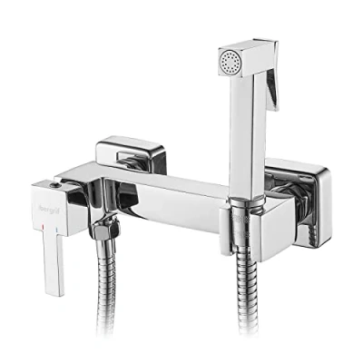Immagine di Ibergrif Kit Doccetta Esterno per WC e Bidet, Acqua Calda Fredda