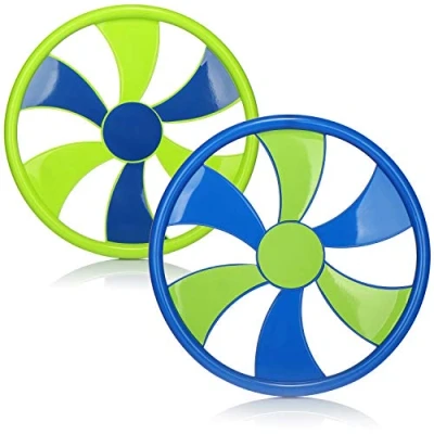 Immagine di com four® 2X Frisbee per Bambini e Adulti Lancio del Disco con Cui Giocare 30 cm Volante [la Selezione Varia] (2 Pezzi Verde/Blu)