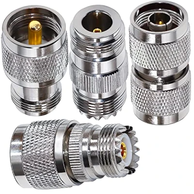 Immagine di TUOLNK Set 4 tipi Kit adattatore coassiale RF da UHF a tipo N connettore jack