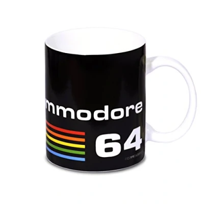 Immagine di Logoshirt® Nerd I Commodore 64 C64 Logo Tazza da caffè In porcellana, 300 ml Lavabile lavastoviglie confezione regalo colorata Design originale su licenza