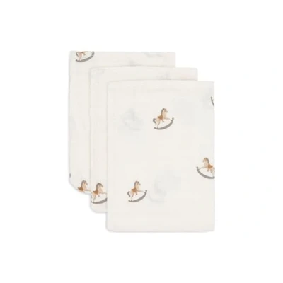 Immagine di Jollein Salviette da bagno per bambini, stile nostalgico, confezione 3 pezzi, 15 x 20 cm, 100% cotone, certificato Oeko Tex