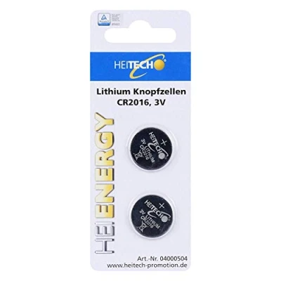 Immagine di Heitech Lithium Button Cells 2 pcs, CR2016 Single use battery Litio 3 V