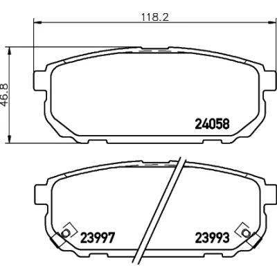 Immagine di HELLA 8DB 355 010 871 Kit pastiglie freno con segnalatore acustico usura KIA: SORENTO 1