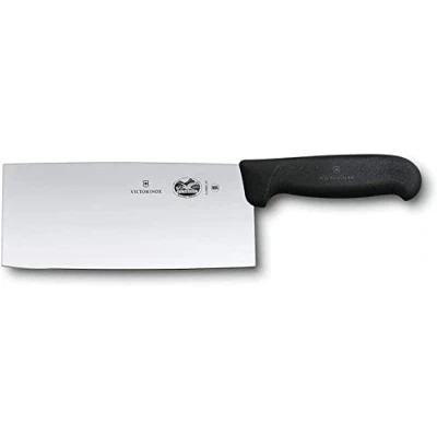 Immagine di Victorinox, coltello da chef cinese Fibrox, lama 18 cm, manico in nylon, rosso