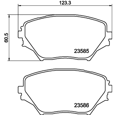 Immagine di HELLA 8DB 355 009 741 Kit pastiglie freno Non predisposto per contatto segnalazione usura TOYOTA: RAV4 II SUV