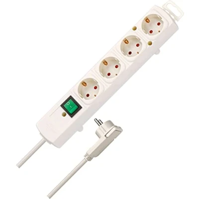 Immagine di Brennenstuhl, Multipresa Comfort Line Plus con le linguette, 4 posti, bianco, 2m