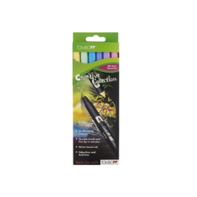 Immagine di Tombow ABT 6C 2 Pennarello a doppia punta punta, set da 6, colori pastello