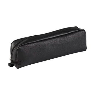 Immagine di Clairefontaine 8326C Trousse rettangolare in vera pelle, color Nero invecchiato