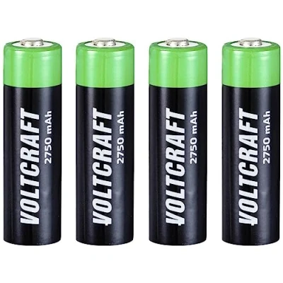 Immagine di VOLTCRAFT HR06 Batteria ricaricabile Stilo (AA) NiMH 2750 mAh 1.2 V 4 pz.