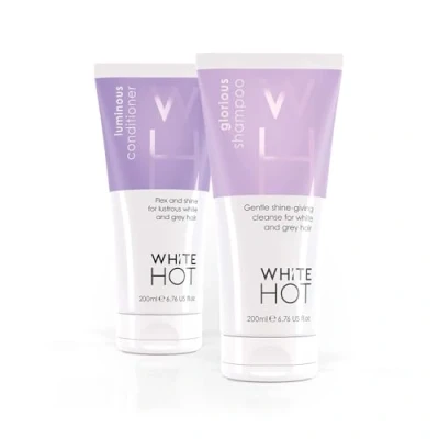 Immagine di White Hot Shine Duo: Glorious Shampoo &amp; Luminous Conditioner 200ml, lucida e deterge per capelli bianchi grigi lucidi