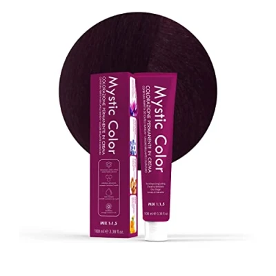 Immagine di Mystic Color Colore Castano Irisée 4.2 Tinta per Capelli Colorazione Professionale in Crema a Lunga Durata Con Cheratina Idrolizzata, Olio di Argan e Calendula 100 ml