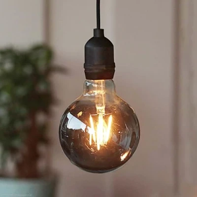 Immagine di Hellum lampada a sospensione LED con batteria e telecomando, dimmerabile, lampadina grigia senza corrente per esterni interni, decorativa impermeabile timer, 150438