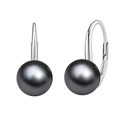Immagine di SILVEGO Orecchini da Donna in Argento 925 con Perla Nera Sintetica Swarovski, VSW006ELPS