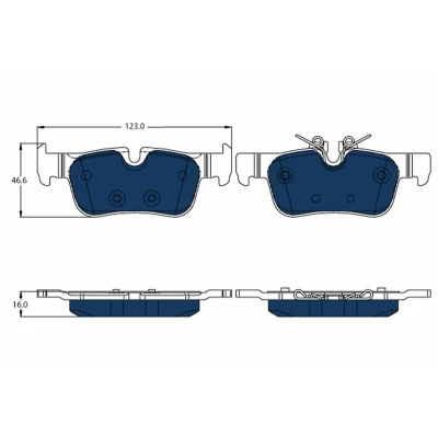 Immagine di TRW GDB2063BTE Kit pastiglie freno Predisposto per contatto segnalazione usura MINI: Hatchback, BMW: 1 Hatchback