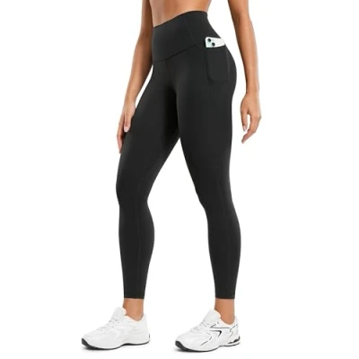 Immagine di CRZ YOGA Donne Butterluxe Allenamento Ghette 64cm A Vita Alta Leggings con Tasche Buttery Soft Nero 44