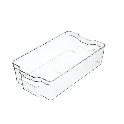 Immagine di KC BLUE Grande Contenitore da Cucina in plastica per Frigorifero, 37,5 x 21 10 cm, Trasparente, L
