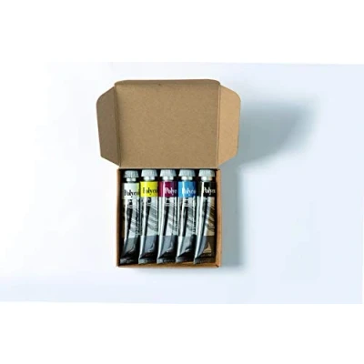Immagine di Maimeri Polycolor colori acrilic set in cartone 5 tubi 20ml primari