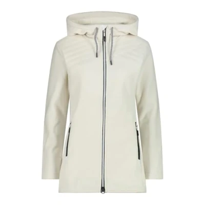 Immagine di CMP Giacca da donna in pile Knit Tech con cappuccio fisso, B.Co Gesso, 40