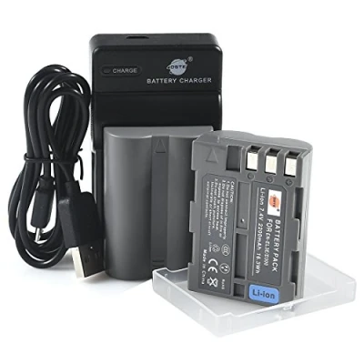 Immagine di DSTE EN EL3E Li Ion Batteria (2 Pacco) e Caricabatterie USB Compatibile per Nikon D30 D50 D70 D70S D90 D80 D100 D200 D300 D300S D700