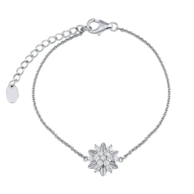 Immagine di SILVEGO Bracciale da Donna in Argento 925 Fiore con Swarovski® Zirconia, MWB10959AA