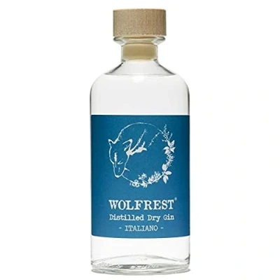 Immagine di WOLFREST Dry Gin prodotto in Piemonte con botaniche 100% italiane 43% 700ml