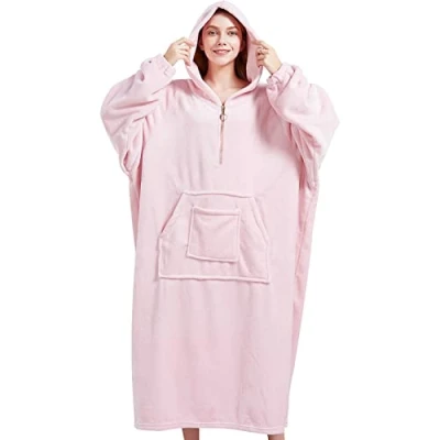 Immagine di Genfien Felpe con Cappuccio da Donna Felpa Oversize Calda e Confortevole Adatta per Adulti Uomini Donne Adolescenti Flanella Divano Taglia Unica