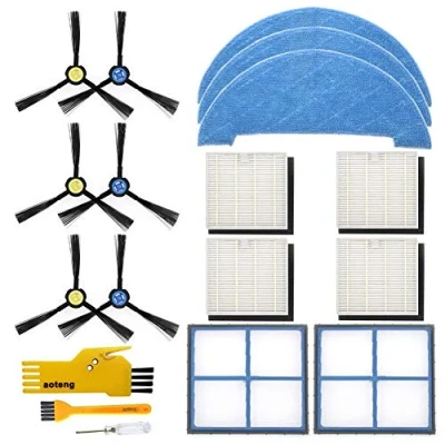 Immagine di Kit accessori per Ilife V8S X750 X785 V80 Aspirapolvere robot Pezzi di ricambio Confezione filtro primario, Hepa, spazzola laterale e panno mop