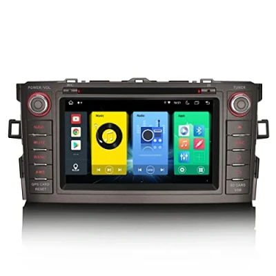 Immagine di 8 Core Android 13 64GB ROM Autoradio GPS Sat Nav per TOYOTA AURIS COROLLA ALTIS Supporto Bluetooth Wifi 4G DAB+ RDS Mirror Link TPMS DSP CarPlay