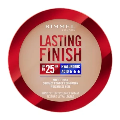 Immagine di Rimmel London, Lasting Finish, 005 Ivory, Fondotinta Compatto, Finish Soft Focus, opaco, Coprenza totale, SPF20, Formula vegana, 7 g
