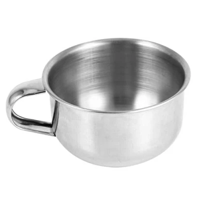 Immagine di Ciotole per sapone da barba, Ciotola in schiuma di acciaio inossidabile, Strumento detergente rasoio tazza barba metallo inossidabile uomo