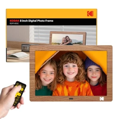 Immagine di KODAK Cornice Digitale 8 pollici, Foto No WiFi con Telecomando, Elettronica per HD IPS Schermo, Immagini Video Lettore Musicale, Accensione/Spegnimento Automatico