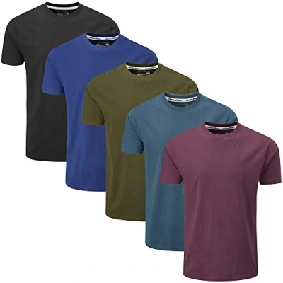 Immagine di Charles Wilson Confezione da 5 T Shirt Girocollo Semplice (X Large, Dark Essentials 43)