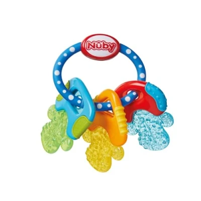 Immagine di Nuby Chiavi da dentizione IcyBite Favorisce la visione e le capacit motorie Anello in gel ICE per bambini rinfrescante 3+ mesi Blu