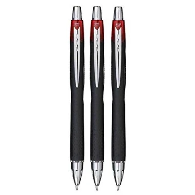 Immagine di Uni Ball Red JETSTREAM retrattile penna rollerball larga sxn 210 (confezione da 3)